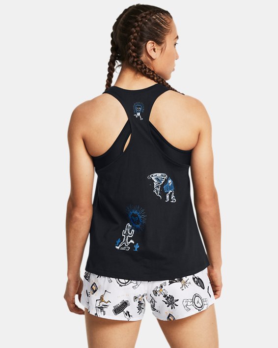 Women's UA Launch Tank in Black image number 1